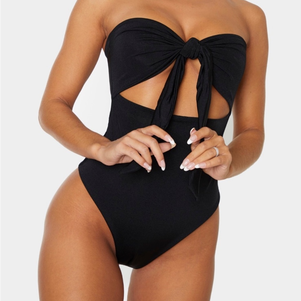NWT black one piece bathing suit